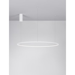 Triac Dimmable Sandy White Aluminium & Acrylic LED 59 Watt 230 Volt 2144Lm 3000K IP20 D: 100 H: 200 cm Adjustable Height 