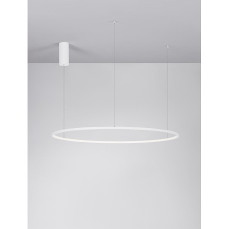 Triac Dimmable Sandy White Aluminium & Acrylic LED 59 Watt 230 Volt 2144Lm 3000K IP20 D: 100 H: 200 cm Adjustable Height 