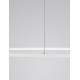 Triac Dimmable Sandy White Aluminium & Acrylic LED 59 Watt 230 Volt 2144Lm 3000K IP20 D: 100 H: 200 cm Adjustable Height 