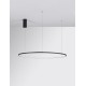 Triac Dimmable Sandy Black Aluminium & Acrylic LED 59 Watt 230 Volt 2144Lm 3000K IP20 D: 100 H: 200 cm Adjustable Height 