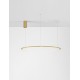 Triac Dimmable Brass Gold Aluminium & Acrylic LED 59 Watt 230 Volt 2144Lm 3000K IP20 D: 100 H: 200 cm Adjustable Height 