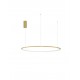 Triac Dimmable Brass Gold Aluminium & Acrylic LED 59 Watt 230 Volt 2144Lm 3000K IP20 D: 100 H: 200 cm Adjustable Height 