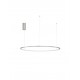 Triac Dimmable Brushed Champagne Silver Aluminium & Acrylic LED 59 Watt 230 Volt 2144Lm 3000K IP20 D: 100 H: 200 cm Adjustabl