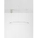Triac Dimmable Brushed Champagne Silver Aluminium & Acrylic LED 59 Watt 230 Volt 2144Lm 3000K IP20 D: 100 H: 200 cm Adjustabl