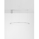 Triac Dimmable Brushed Champagne Silver Aluminium & Acrylic LED 59 Watt 230 Volt 2144Lm 3000K IP20 D: 100 H: 200 cm Adjustabl