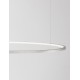 Triac Dimmable Brushed Champagne Silver Aluminium & Acrylic LED 59 Watt 230 Volt 2144Lm 3000K IP20 D: 100 H: 200 cm Adjustabl