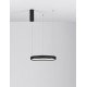 Triac Dimmable Sandy Black Aluminium & Acrylic LED 22 Watt 230 Volt 1540Lm 3000K IP20 D: 40 H: 150 cm Adjustable Height 