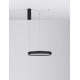 Triac Dimmable Sandy Black Aluminium & Acrylic LED 22 Watt 230 Volt 1540Lm 3000K IP20 D: 40 H: 150 cm Adjustable Height 