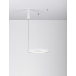 Triac Dimmable Sandy White Aluminium & Acrylic LED 22 Watt 230 Volt 1540Lm 3000K IP20 D: 40 H: 150 cm Adjustable Height 