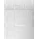 Triac Dimmable Sandy White Aluminium & Acrylic LED 22 Watt 230 Volt 1540Lm 3000K IP20 D: 40 H: 150 cm Adjustable Height 