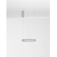 Triac Dimmable Bruched Champagne Silver Aluminium & Acrylic LED 22 Watt 230 Volt 1540Lm 3000K IP20 D: 40 H: 150 cm Adjustable