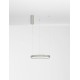 Triac Dimmable Bruched Champagne Silver Aluminium & Acrylic LED 22 Watt 230 Volt 1540Lm 3000K IP20 D: 40 H: 150 cm Adjustable
