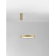 Triac Dimmable Brushed Gold Aluminium & Acrylic LED 22 Watt 230 Volt 1540Lm 3000K IP20 D: 40 H: 150 cm Adjustable Height 