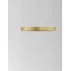 Triac Dimmable Brushed Gold Aluminium & Acrylic LED 22 Watt 230 Volt 1540Lm 3000K IP20 D: 40 H: 150 cm Adjustable Height 