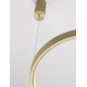 Triac Dimmable Brushed Gold Aluminium & Acrylic LED 22 Watt 230 Volt 1540Lm 3000K IP20 D: 40 H: 150 cm Adjustable Height 