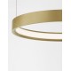 Triac Dimmable Brushed Gold Aluminium & Acrylic LED 22 Watt 230 Volt 1540Lm 3000K IP20 D: 40 H: 150 cm Adjustable Height 
