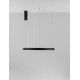 Triac Dimmable Sandy Black Aluminium & Acrylic LED 40 Watt 230 Volt 2800Lm 3000K IP20 D: 60 H: 150 cm Adjustable height 