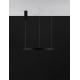 Triac Dimmable Sandy Black Aluminium & Acrylic LED 40 Watt 230 Volt 2800Lm 3000K IP20 D: 60 H: 150 cm Adjustable height 
