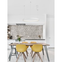 Triac Dimmable Sandy White Aluminium & Acrylic LED 40 Watt 230 Volt 2800Lm 3000K IP20 D: 60 H: 150 cm Adjustable height 
