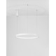Triac Dimmable Sandy White Aluminium & Acrylic LED 40 Watt 230 Volt 2800Lm 3000K IP20 D: 60 H: 150 cm Adjustable height 
