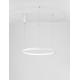 Triac Dimmable Sandy White Aluminium & Acrylic LED 40 Watt 230 Volt 2800Lm 3000K IP20 D: 60 H: 150 cm Adjustable height 