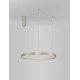 Triac Dimmable Bruched Champagne Silver Aluminium & Acrylic LED 40 Watt 230 Volt 2800Lm 3000K IP20 D: 60 H: 150 cm Adjustable