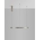 Triac Dimmable Bruched Champagne Silver Aluminium & Acrylic LED 40 Watt 230 Volt 2800Lm 3000K IP20 D: 60 H: 150 cm Adjustable