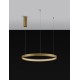 Triac Dimmable Brushed Gold Aluminium & Acrylic LED 40 Watt 230 Volt 2800Lm 3000K IP20 D: 60 H: 150 cm Adjustable height 