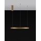 Triac Dimmable Brushed Gold Aluminium & Acrylic LED 40 Watt 230 Volt 2800Lm 3000K IP20 D: 60 H: 150 cm Adjustable height 