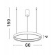 Triac Dimmable Brushed Gold Aluminium & Acrylic LED 40 Watt 230 Volt 2800Lm 3000K IP20 D: 60 H: 150 cm Adjustable height 
