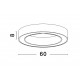 CCT Dimmable Sandy White Aluminium & Acrylic LED 48 Watt 230 Volt 3730Lm 2700K - 4000K IP20 Remote Control Included D1: 60 D2: