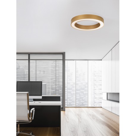 CCT Dimmable Brass Gold Aluminium & Acrylic LED 48 Watt 230 Volt 3730Lm 2700K - 4000K IP20 Remote Control Included D1: 60 D2: 