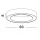 CCT Dimmable Brass Gold Aluminium & Acrylic LED 48 Watt 230 Volt 3730Lm 2700K - 4000K IP20 Remote Control Included D1: 60 D2: 