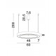 CCT Dimmable Sandy White Aluminium & Acrylic LED 48 Watt 230 Volt 3268Lm 2700K - 4000K IP20 Remote Control Included D: 60 H: 2