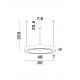 CCT Dimmable Sandy Black Aluminium & Acrylic LED 48 Watt 230 Volt 3268Lm 2700K - 4000K IP20 Remote Control Included D: 60 H: 2