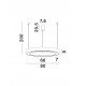 CCT Dimmable Sandy White Aluminium & Acrylic LED 59 Watt 230 Volt 4076Lm 2700K - 4000K IP20 Remote Control Included D: 80 H:
