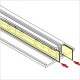 Profile Led Arriere 1000mm Alu Anodise