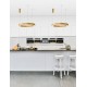 CCT Dimmable Brass Gold Aluminium & Acrylic LED 59 Watt 230 Volt 4076Lm 2700K - 4000K IP20 Remote Control Included D: 80 H: 