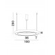 CCT Dimmable Sandy White Aluminium & Acrylic LED 80 Watt 230 Volt 4373Lm 2700K - 4000K IP20 Remote Control Included D: 100 