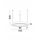 CCT Dimmable Sandy Black Aluminium & Acrylic LED 80 Watt 230 Volt 4373Lm 2700K - 4000K IP20 Remote Control Included D: 100 