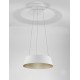 Triac Dimmable Sandy White Aluminium Outside Champaign Gold Inside LED 42 Watt 230 Volt 1279Lm 3000K IP20 D: 42 H: 200 cm Adjus