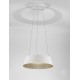 Triac Dimmable Sandy White Aluminium Outside Champaign Gold Inside LED 42 Watt 230 Volt 1279Lm 3000K IP20 D: 42 H: 200 cm Adjus
