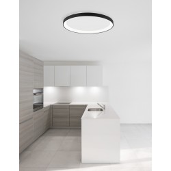 2700K Triac Dimmable Sandy Black Aluminium & Acrylic LED 30 Watt 230 Volt 1785Lm IP20 D: 38 H: 6 cm 