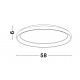2700K Triac Dimmable Sandy White Aluminium & Acrylic LED 50 Watt 230 Volt 3134Lm IP20 D: 58 H: 6 cm 
