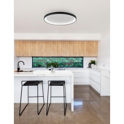 2700K Triac Dimmable Sandy Black Aluminium & Acrylic LED 50 Watt 230 Volt 3134Lm IP20 D: 58 H: 6 cm 