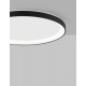 2700K Triac Dimmable Sandy Black Aluminium & Acrylic LED 50 Watt 230 Volt 3134Lm IP20 D: 58 H: 6 cm 