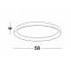 2700K Triac Dimmable Sandy Black Aluminium & Acrylic LED 50 Watt 230 Volt 3134Lm IP20 D: 58 H: 6 cm 