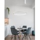 2700K Triac Dimmable Sandy White Aluminium & Acrylic LED 38 Watt 230 Volt 2175Lm IP20 D: 48 H: 150 cm Adjustable Height 