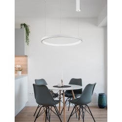 2700K Triac Dimmable Sandy White Aluminium & Acrylic LED 38 Watt 230 Volt 2175Lm IP20 D: 48 H: 150 cm Adjustable Height 