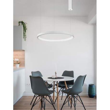 2700K Triac Dimmable Sandy White Aluminium & Acrylic LED 38 Watt 230 Volt 2175Lm IP20 D: 48 H: 150 cm Adjustable Height 